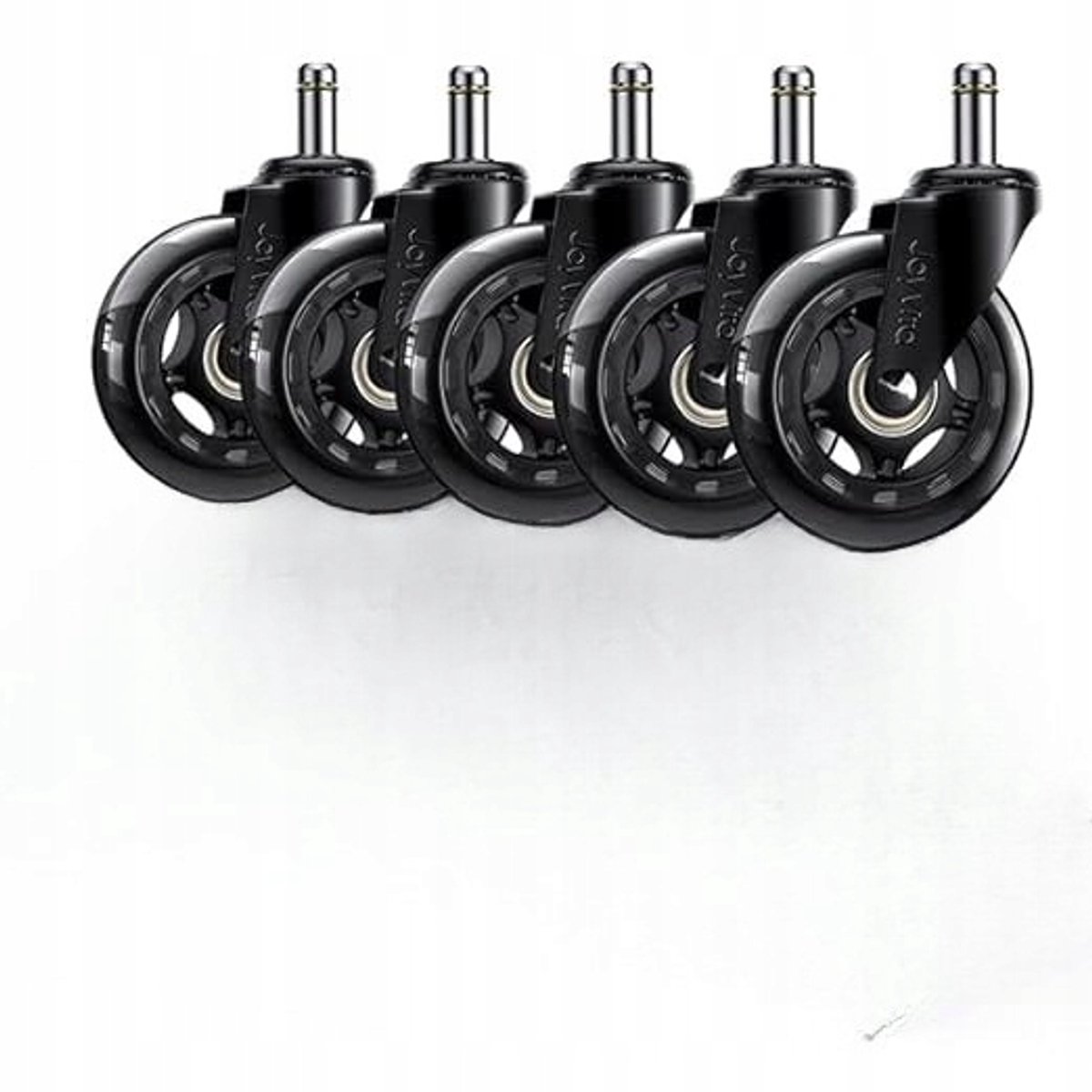 5x Zwenkwielen Bureau Stoel - 10mm x 22mm - Zacht Rubber