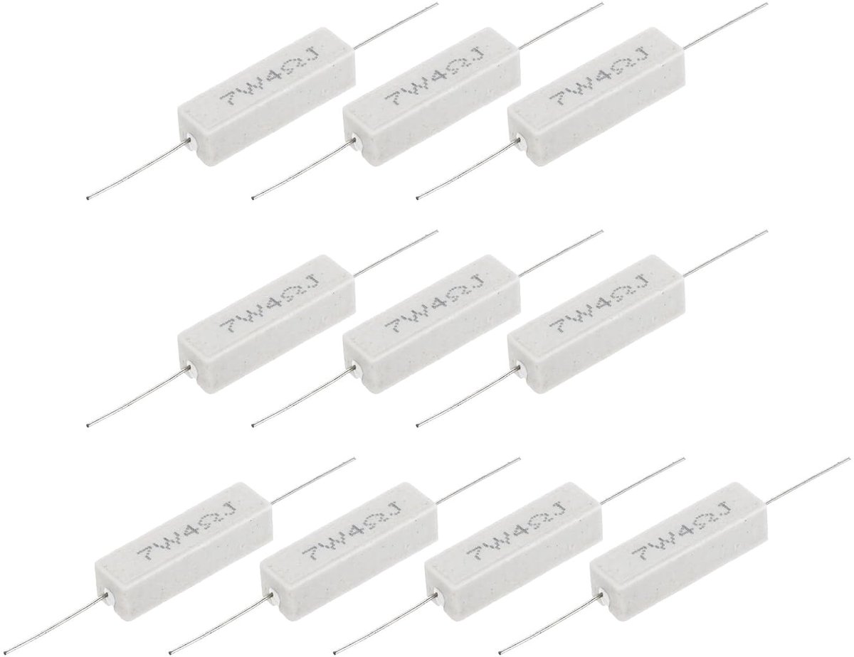Cementweerstand 4 Ohm - Horizontaal - 7 W Vermogen - Geschikt voor audio-apparaten - ShopVlot