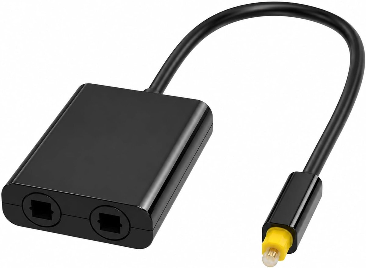 Toslink splitter 1 in 2 uit - optische SPDIF-verdeler - brede compatibiliteit - ideaal voor tv en soundbar - ShopVlot