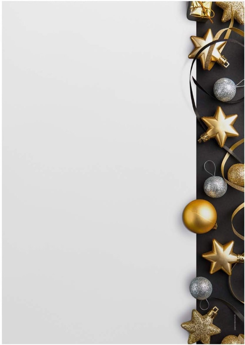Kerst briefpapier A4 - 20 vellen motiefpapier - kleurrijke kerstontwerpen - perfect voor feestelijke kaarten - ShopVlot