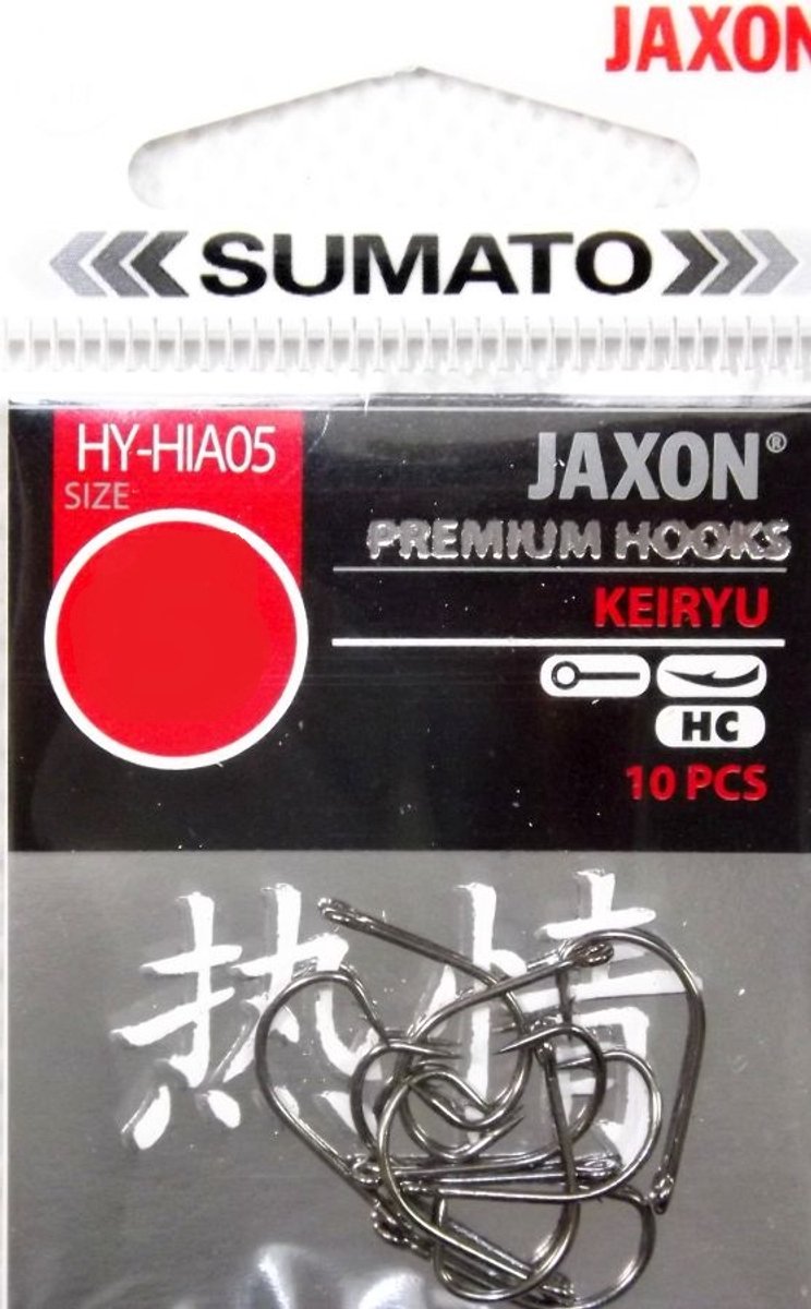 Jaxon Sumato Keiryu Haak nr. 5 Zwart Glanzend - 10 stuks