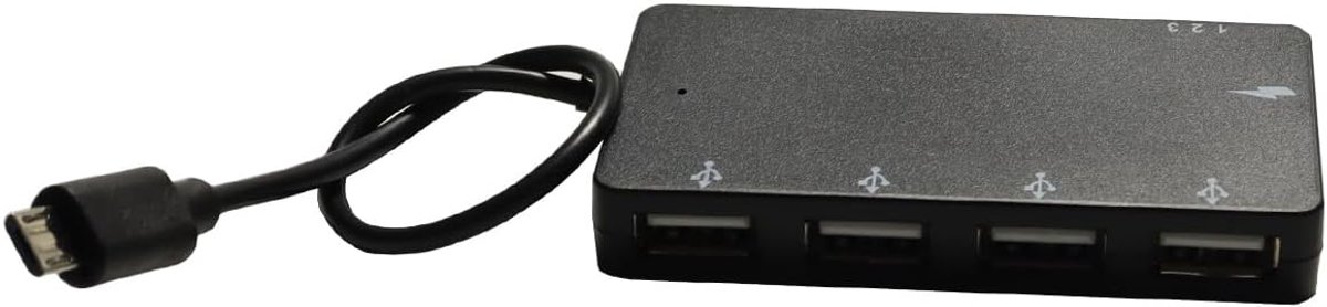 OTG splitter multi-port adapter - 5-in-1 USB hub - opladen en dataoverdracht - voor smartphones en tablets - ShopVlot