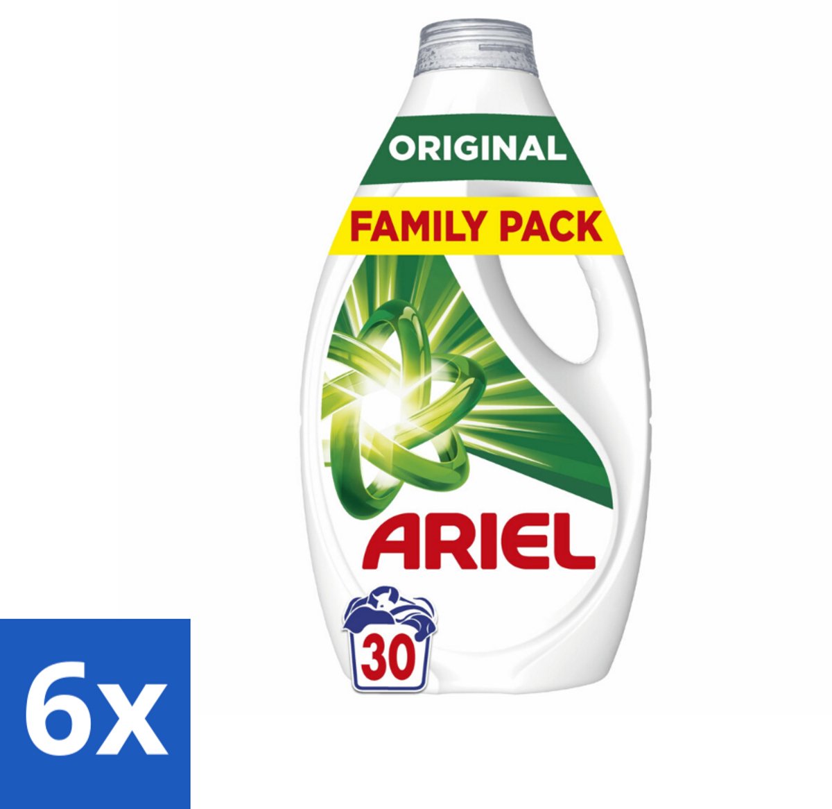 6 x Ariel - Vloeibaar Wasmiddel - Original - 30 Wasbeurten - 1350 ml - Wasmiddel - Ariel - Vloeibaar Wasmiddel - Wasverzachter - Vlekkenverwijderaar
