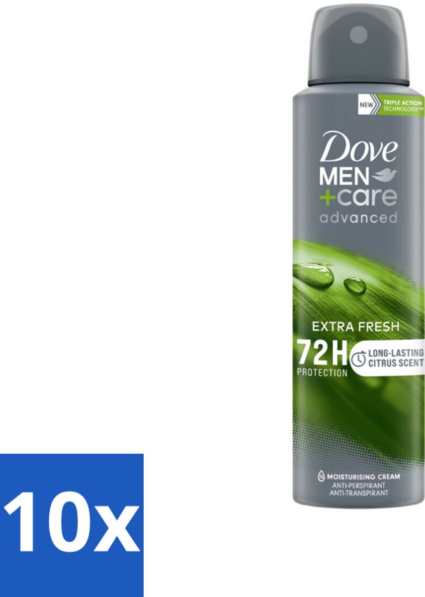 Dove Men+Care Deodorant Spray - Extra Fresh - 150 ml - Bulkverpakking - 10 stuks