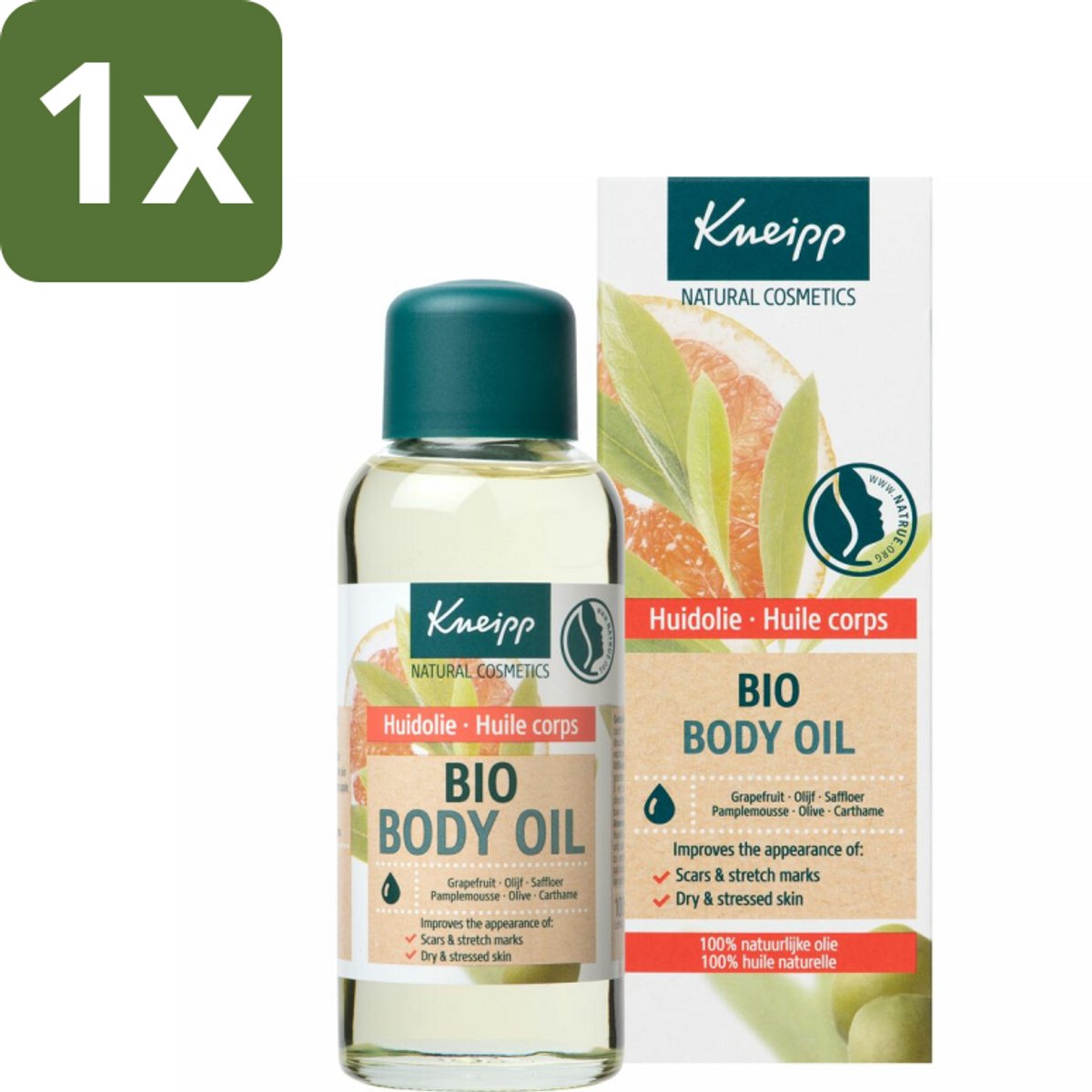 1 x Kneipp - Huidolie - Bio - Voor striae & littekens - 100 ml - Huidverzorging - Striae - Littekens - Droge Huid - Huidelasticiteit