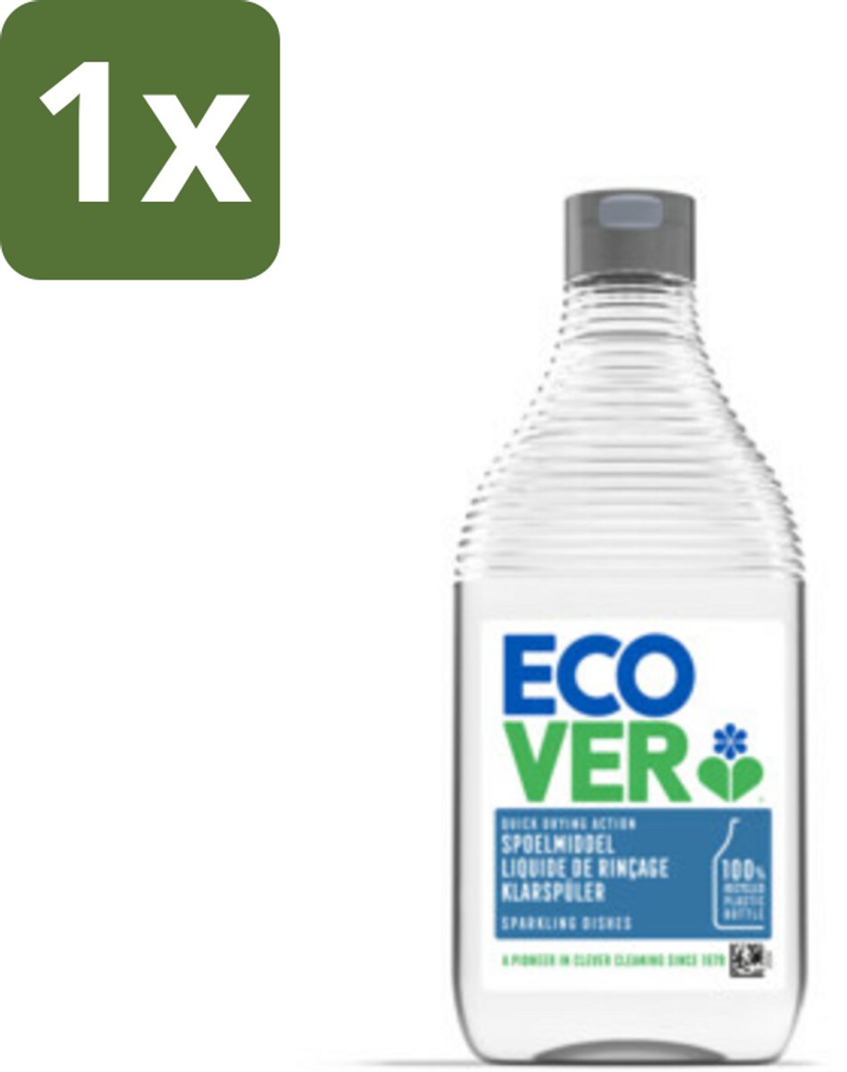 1 x Ecover - Spoelmiddel - 450 ml - Ecover Spoelmiddel - Vaatwasmiddel - Glanzende Vaat - Streeploze Vaat - Kalkaanslag