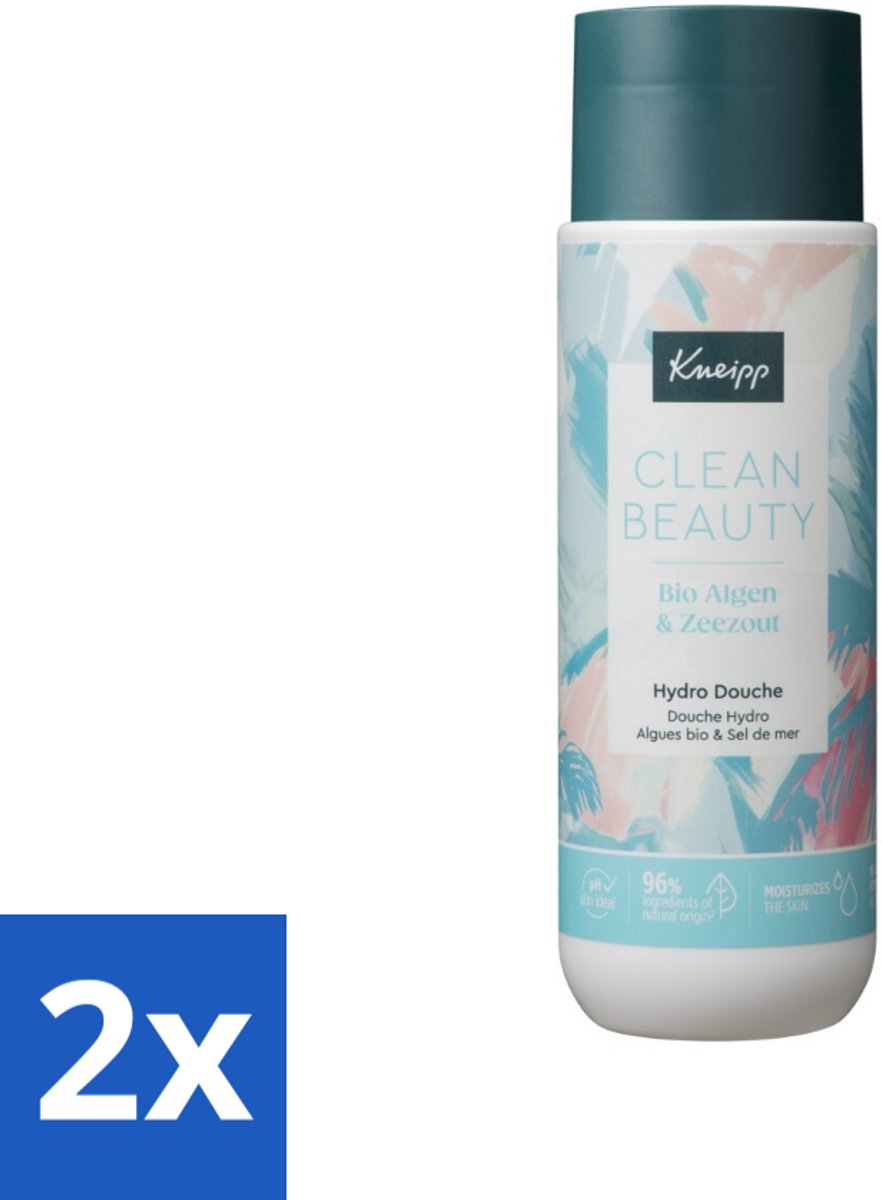 2 x Kneipp - Douchegel - Clean Beauty - Algen & Zeezout - 200 ml - Douchegel - Algen - Zeezout - Biologische Ingrediënten - Natuurlijke Verzorging