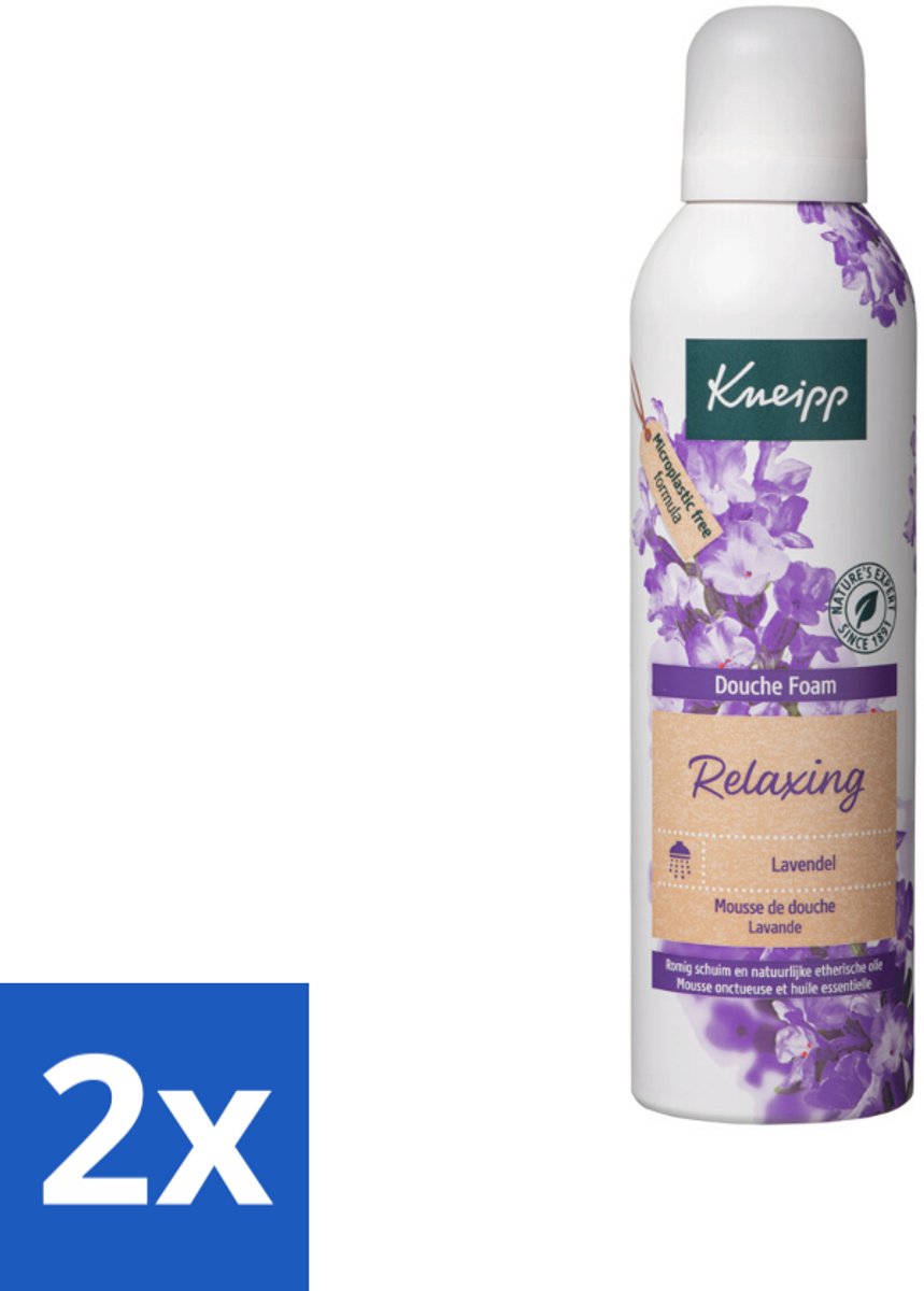 2 x Kneipp - Douche schuim - Relaxing - Lavendel - 200 ml - Douche Foam - Lavendel - Ontspanning - Stressvermindering - Aromatherapie