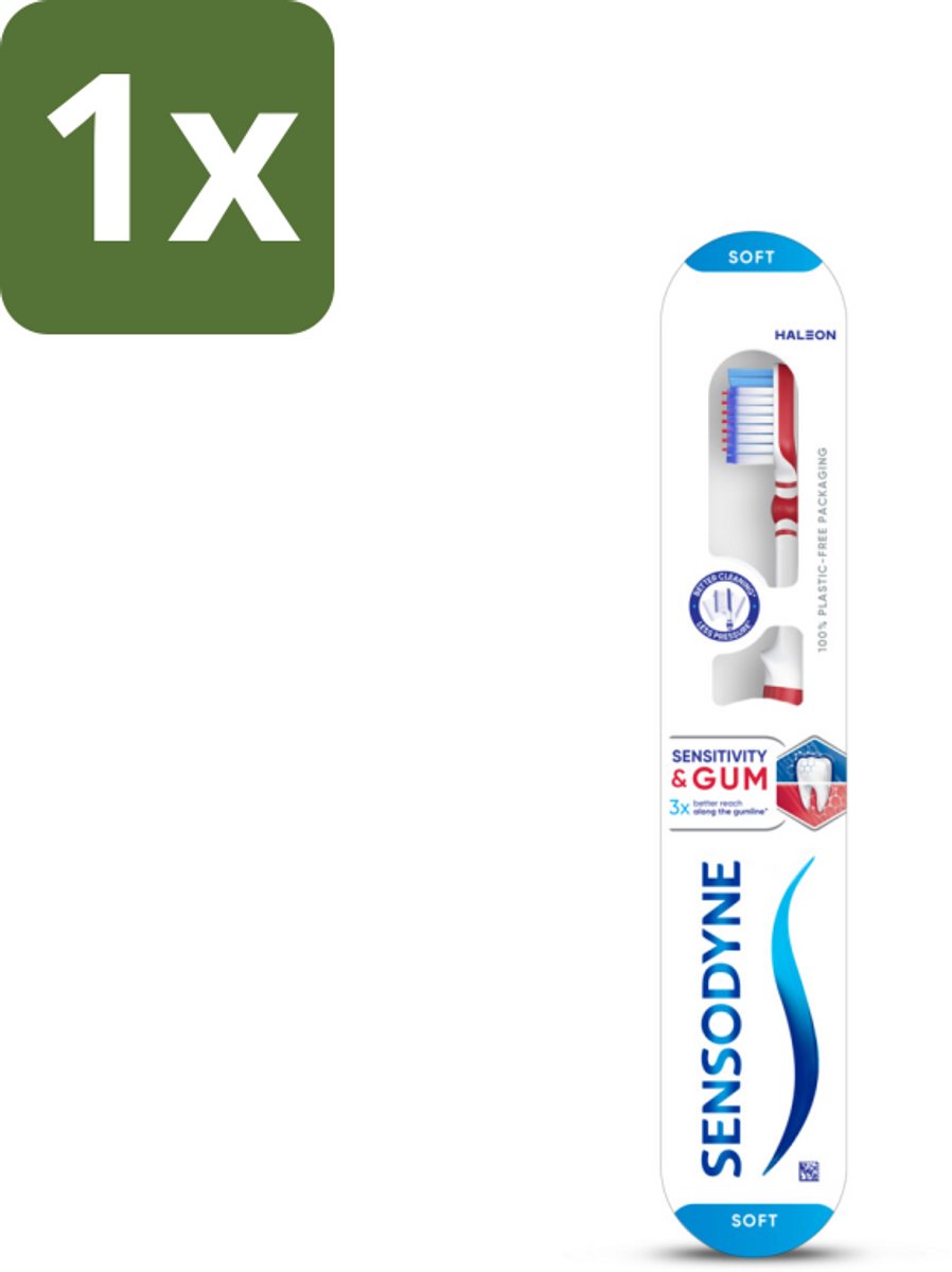 1 x Sensodyne - Tandenborstel - Gevoeligheid & Tandvlees - Tandvlees Versterkend - 1 tandenborstel - Gevoeligheid - Tandvlees - Tandenborstel - Tandenborstel Gevoelig - Tandenborstel Tandvlees
