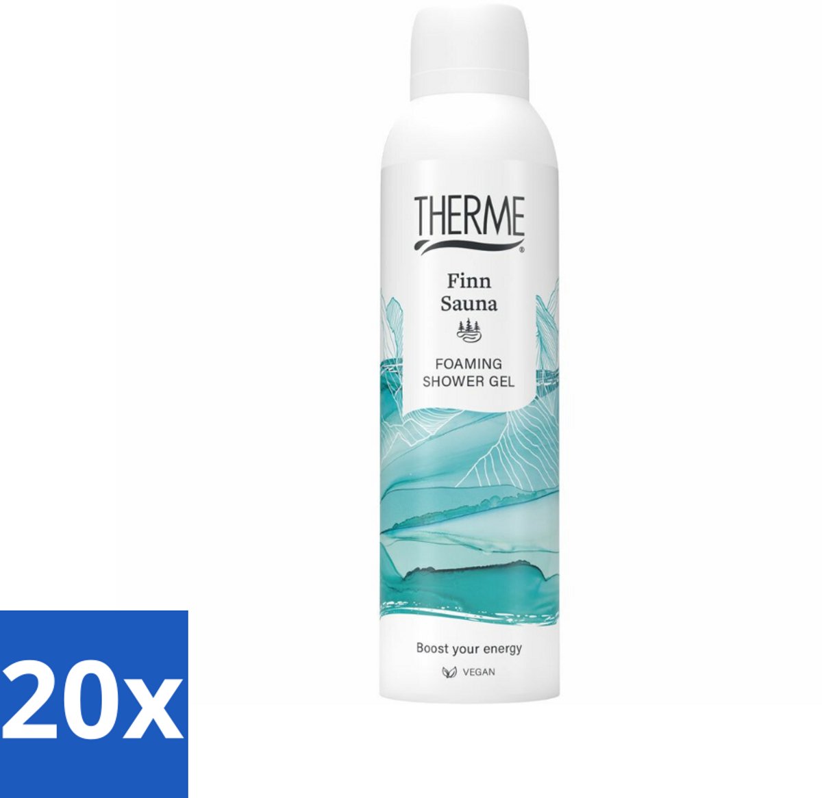 Therme - Finn Sauna - Schuimende Douchegel - Verfrissend - Verzorgend - 200ml - Bulkverpakking - 20 stuks