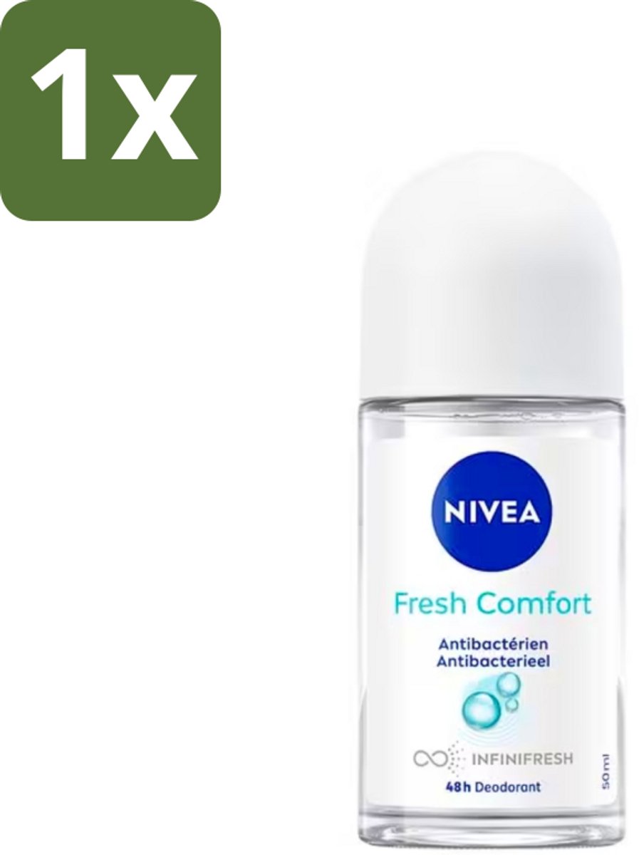 1 x NIVEA - Deodorant Roller - Frisse Comfort - Antibacterieel - 50 ml - Deodorant Roller - Frisheid - Geur - Anti-geur - Huidverzorging