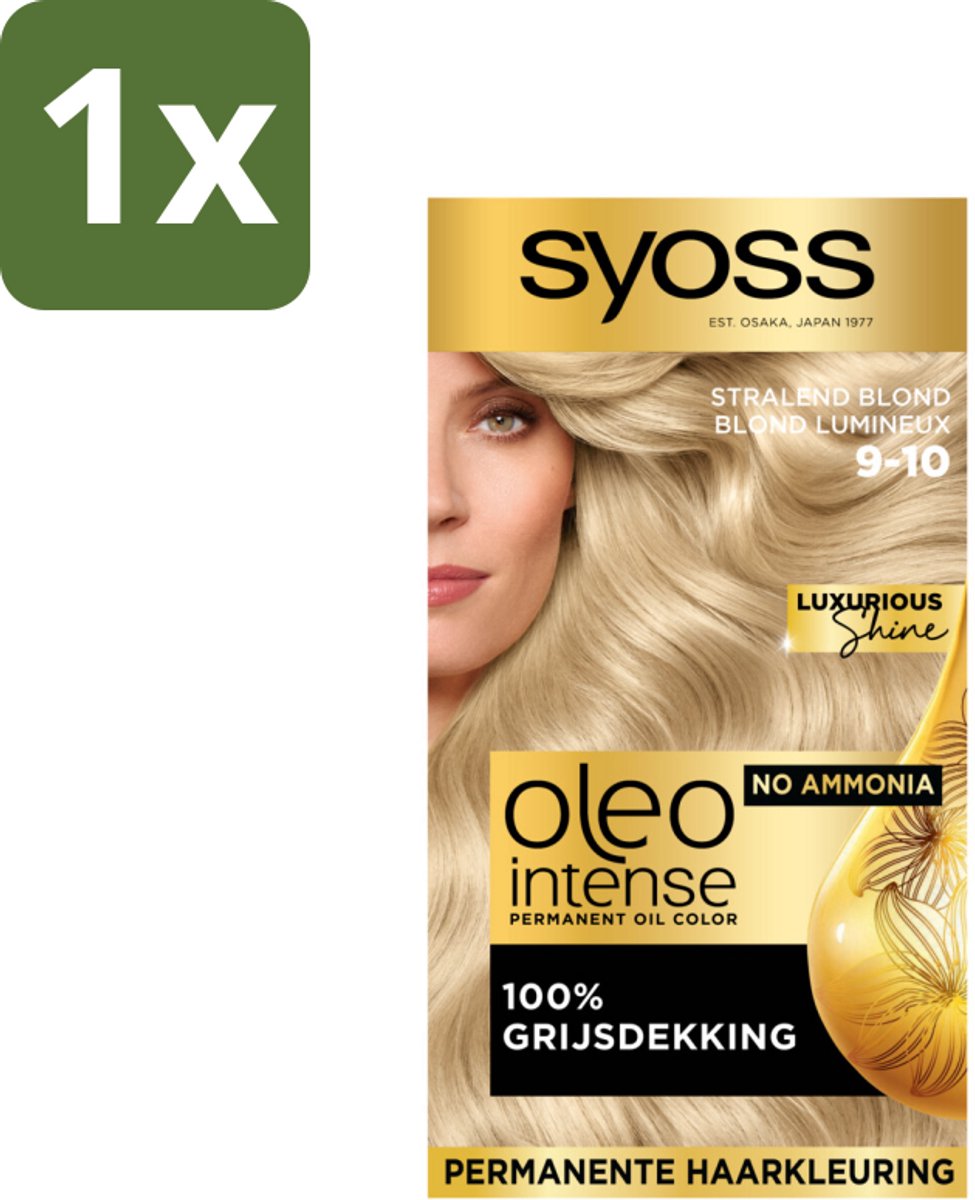 Syoss Oleo Intense - Haarverf - 9-10 - Stralend Blond - 115ml