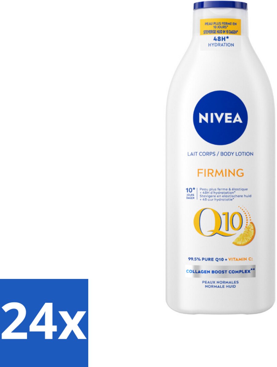 Nivea - Q10 - Verstevigende Bodylotion - Vitamine C - 48 uur Hydratatie - Voor Normale Huid - 400 ml - Voordeelverpakking - 24 stuks