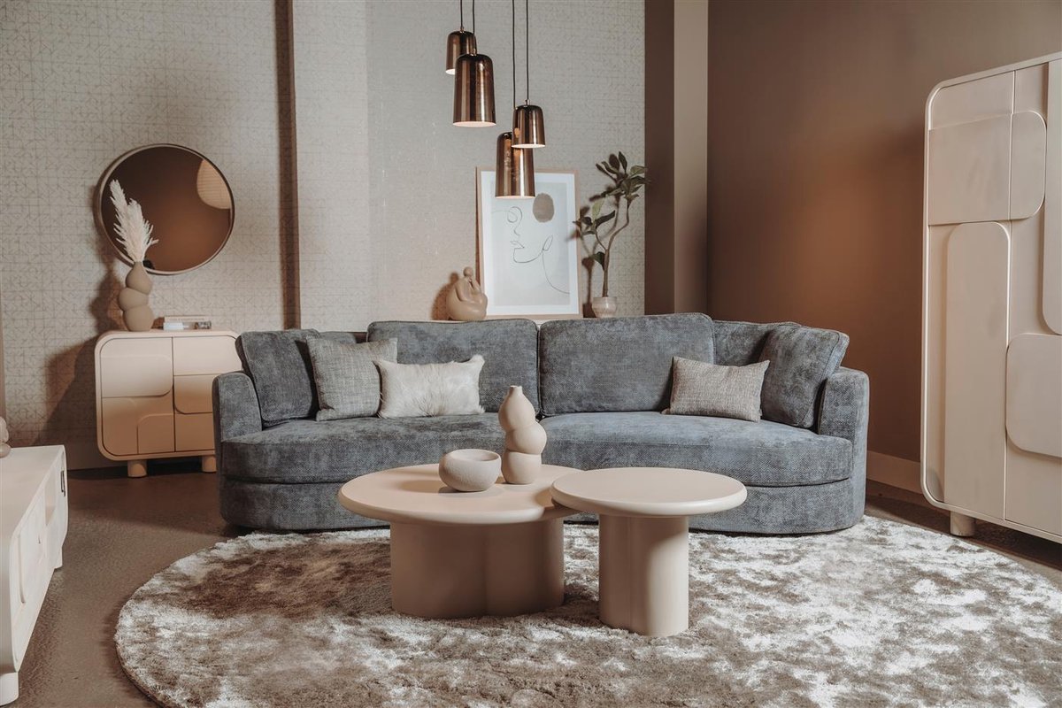 Tower Living Bijzettafel Melzo Rond Beige 60cm