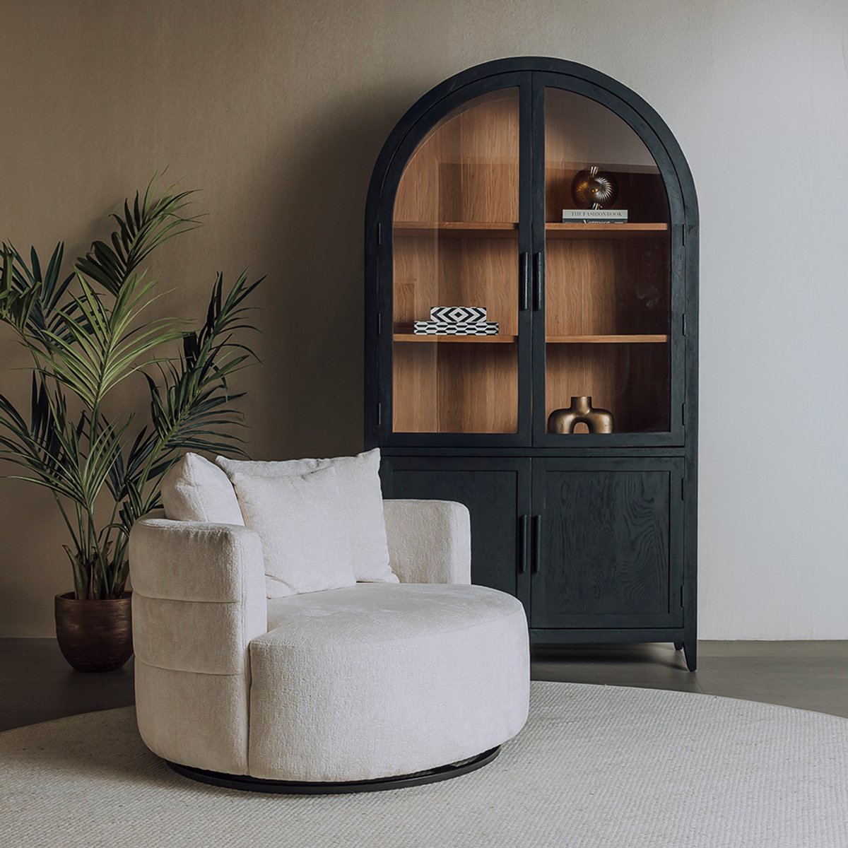 Tower Living Fauteuil Bolza Trenza 6 Ivory Draaibaar
