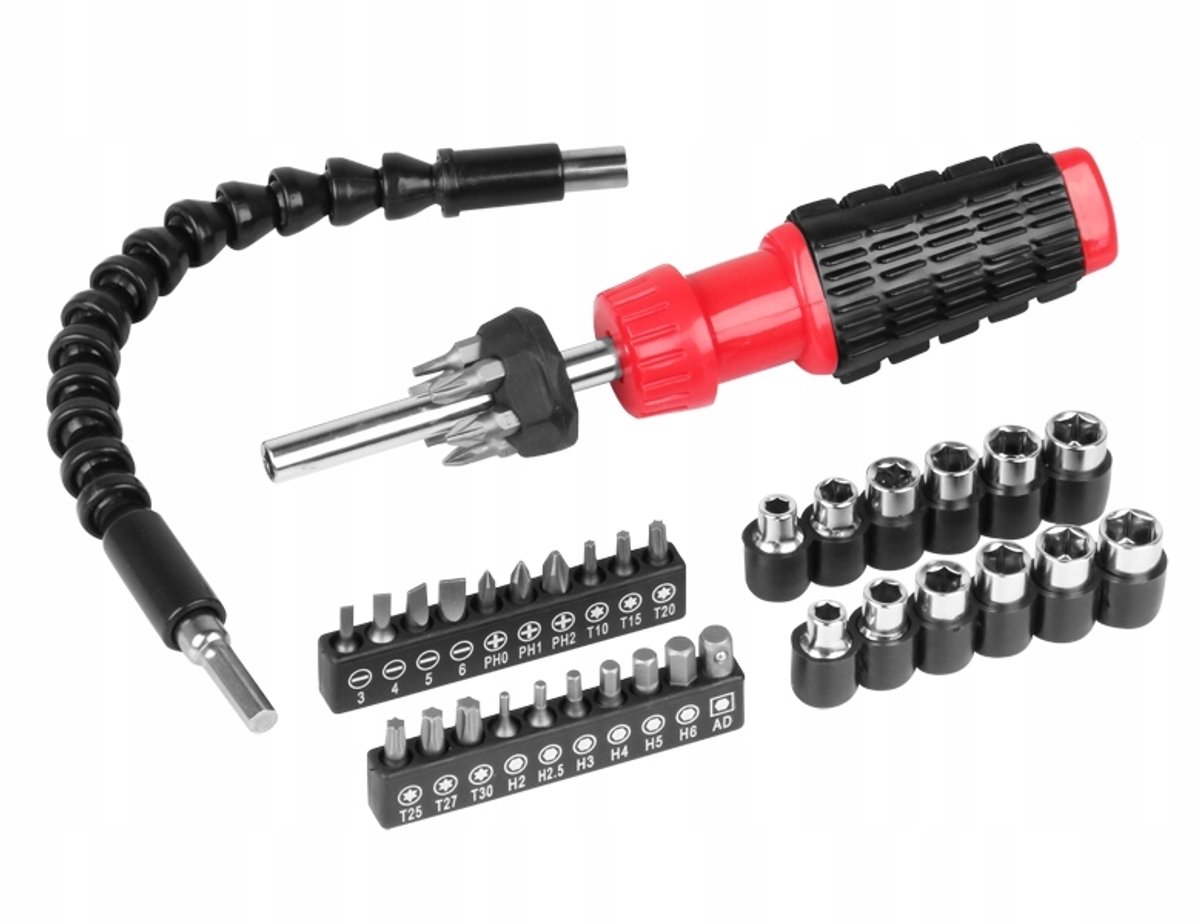 Schroevendraaier Set 40 Delen met Flexibele Verlenger 30cm