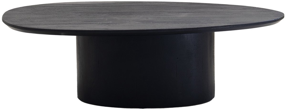 Giga Meubel Salontafel Nara - Organisch - Zwart - Mangohout - 110cm