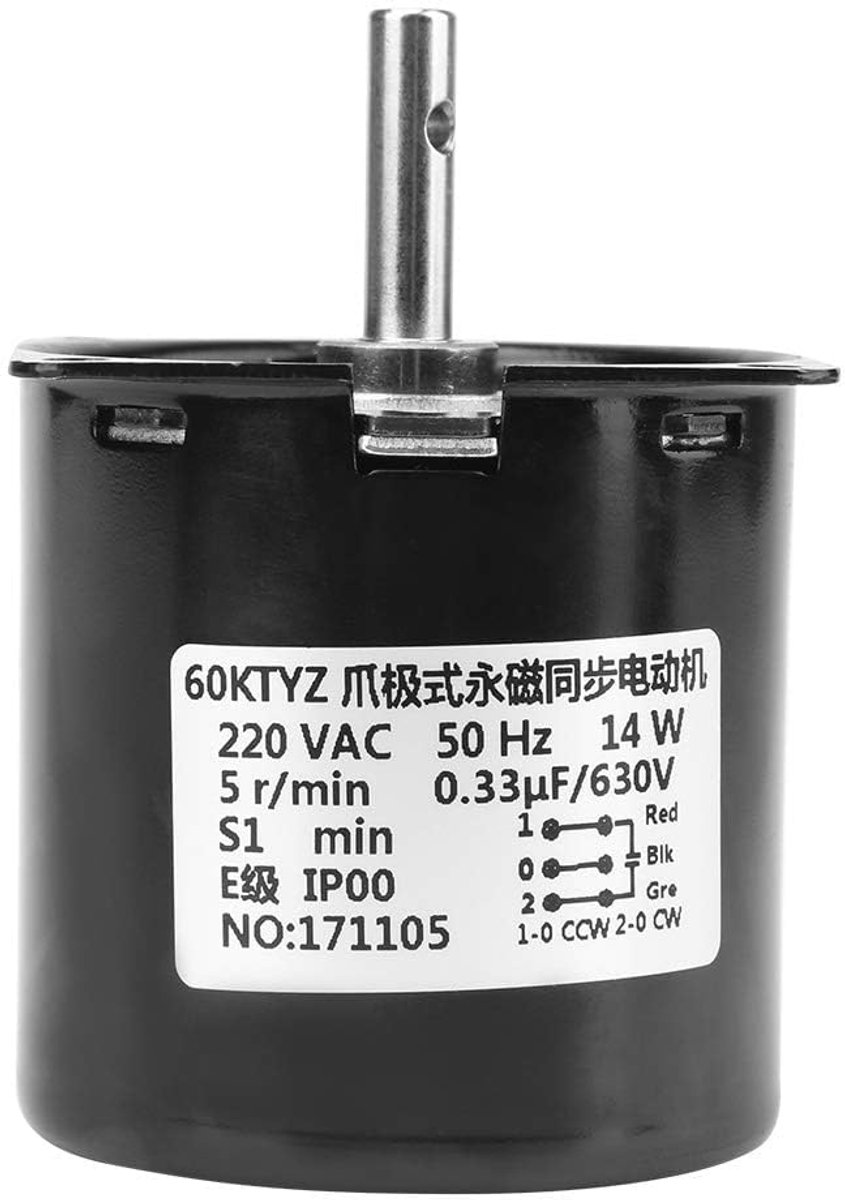 Synchronous motor 60KTYZ - 220 V AC - met versnellingsbak - ideaal voor elektronische reclame - ShopVlot