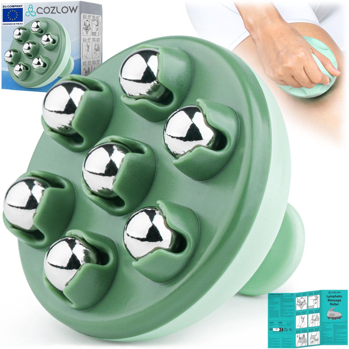 Lymfatische massager - Handheld drainage roller - Bevorder circulatie - Verminder cellulitis - ShopVlot