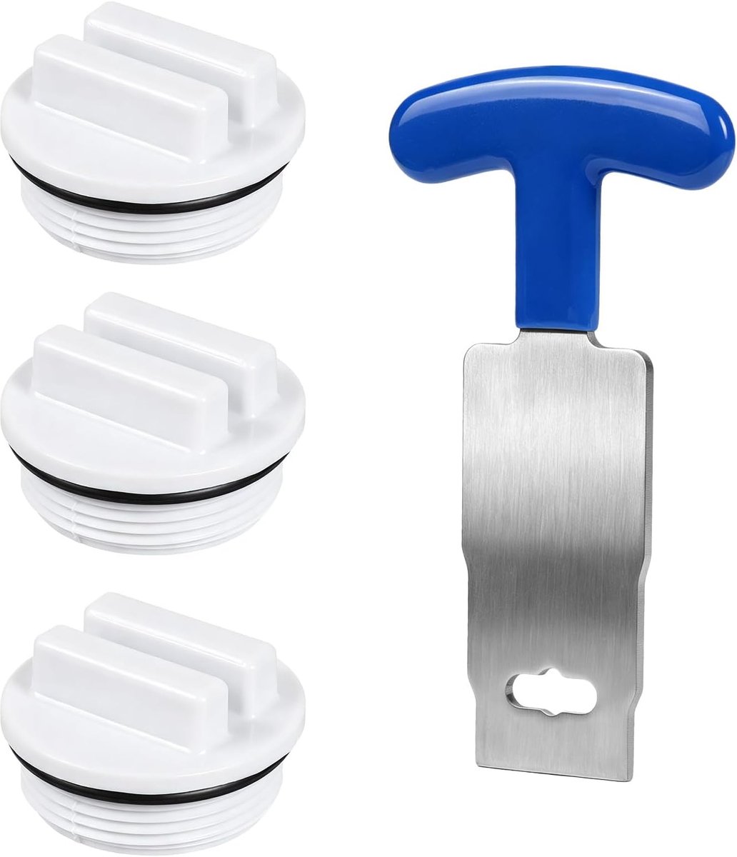 zwembadslangstoppen 3,8 cm - roestvrij staal - complete set - eenvoudig onderhoud - ShopVlot