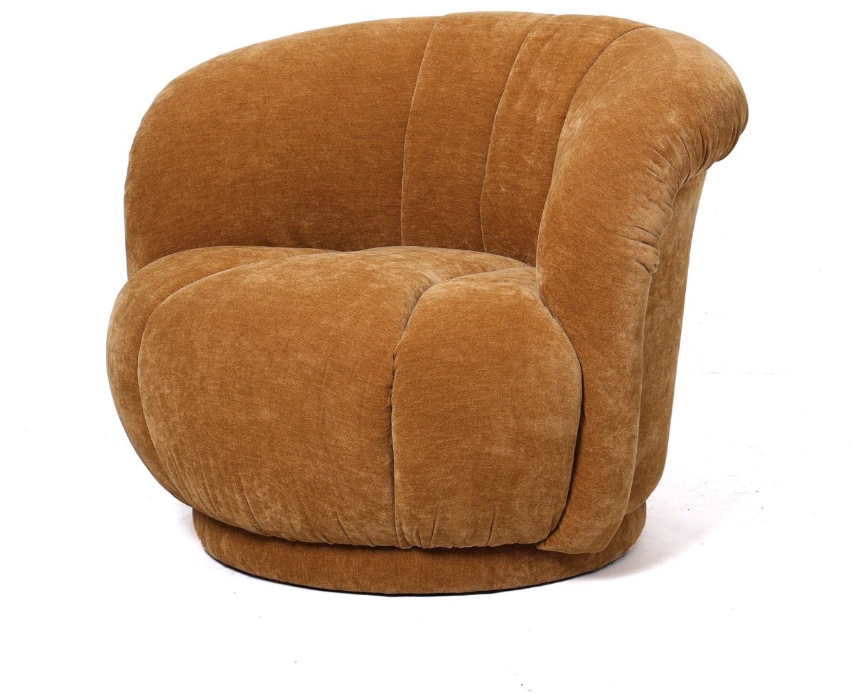 DÉJA Living Fauteuil Arby - Honinggeel Stof/Metaal - 86x84x70cm