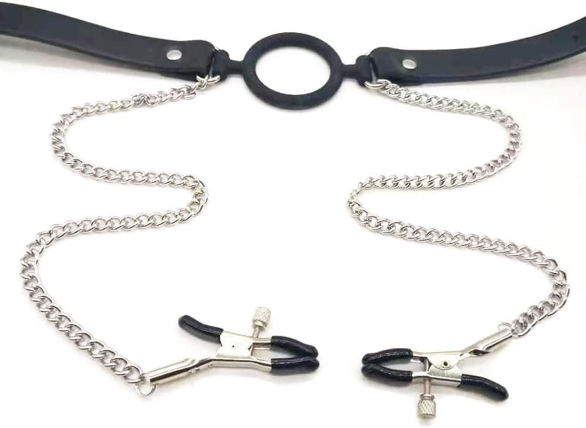 Mundknebel Ring Metalen Kette Beugel Set - Rollenspel Kostuum Accessoires - Perfect voor Nachtelijke Spelletjes - ShopVlot