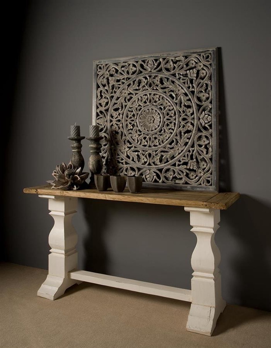 Tower Living Sidetable Amanda - Rechthoek Wit Hout - 145x40x78cm