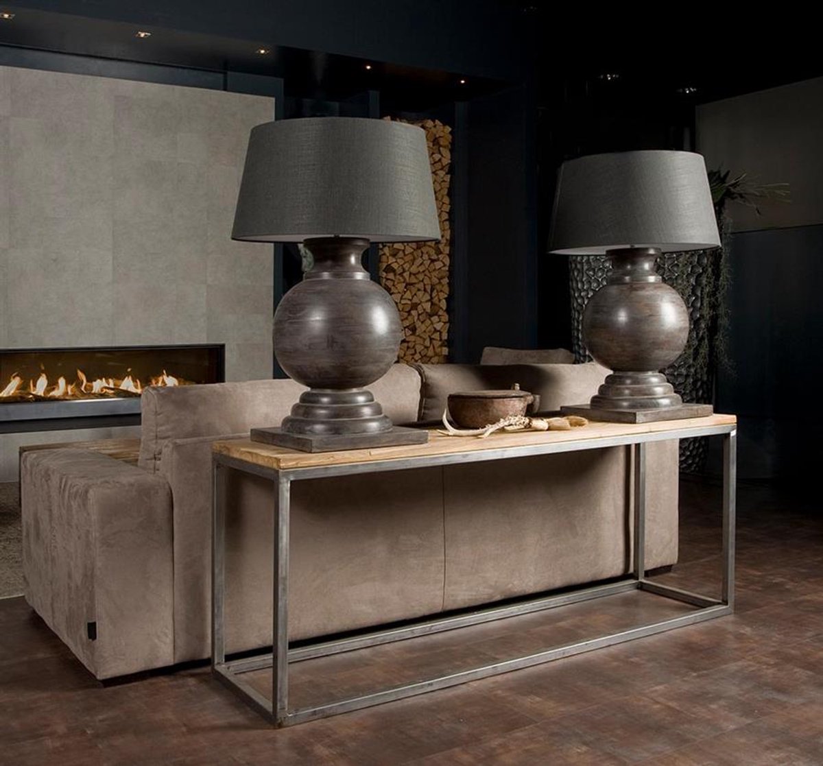 Tower Living Sidetable Venetie - Rechthoek Bruin Hout - 187x45x70cm