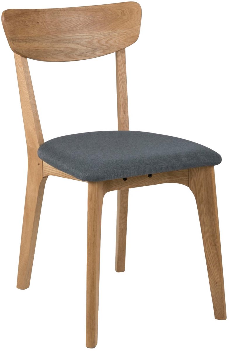 Giga Living Eetkamerstoel Ylven - Donkergrijs - Zithoogte 47,5cm - Set van 2