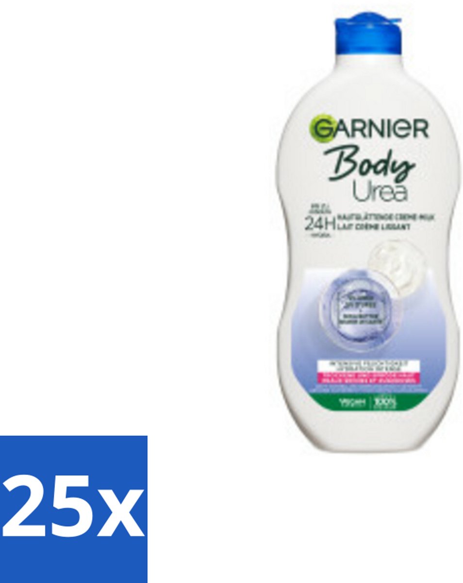 25 x Garnier - Body - Bodylotion - Urea - Gladmakend - Karitéboter - 400 ml - Bodylotion - Droge Huid - Hydratatie - Urea - Karitéboter