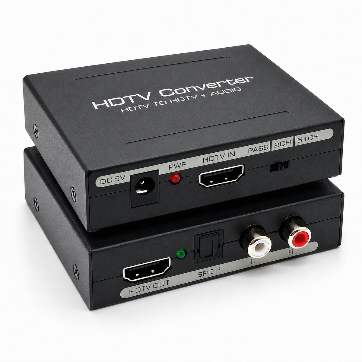 HDMI Audio Extractor 4K – HDMI naar Toslink SPDIF & RCA – Audio Splitter Converter – 5.1 Surround Sound – Voor TV & Home Cinema