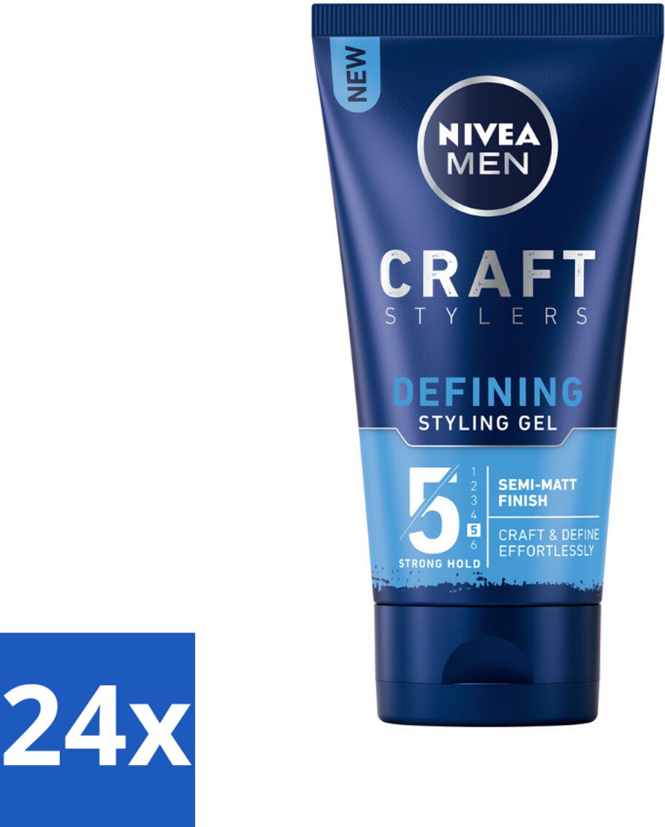 24 x NIVEA MEN - Styling Gel - Matte Finish - 150 ml - Haarkleur - Haartypen - Haartypen - Haartypen - Haartypen