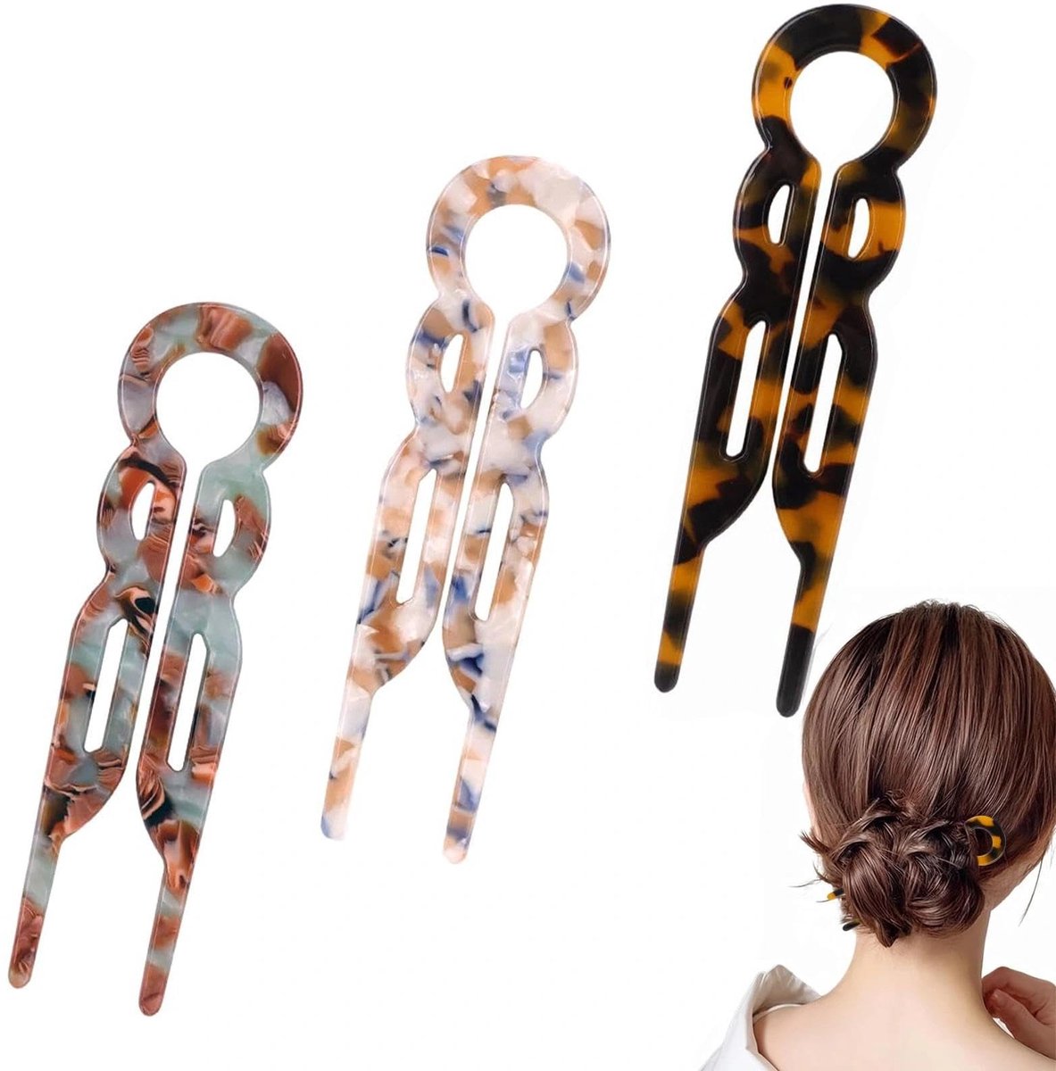 Solidchoice - 3 Stuks Franse Haarspelden voor Vrouwen