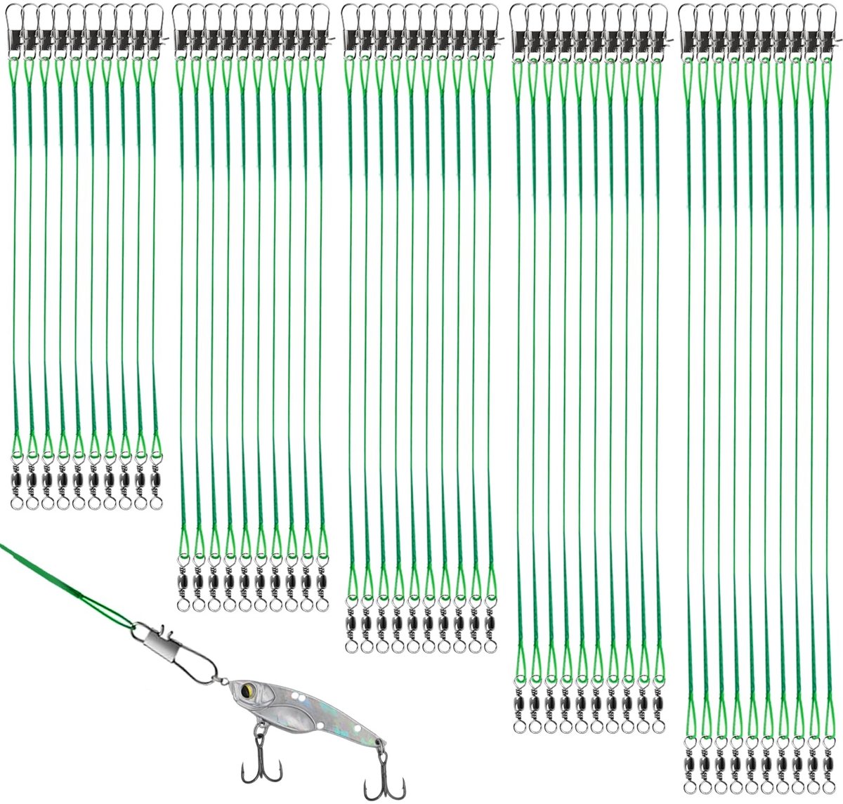 Solidchoice - Set van 100 Stalen Voorvakken voor Vissen