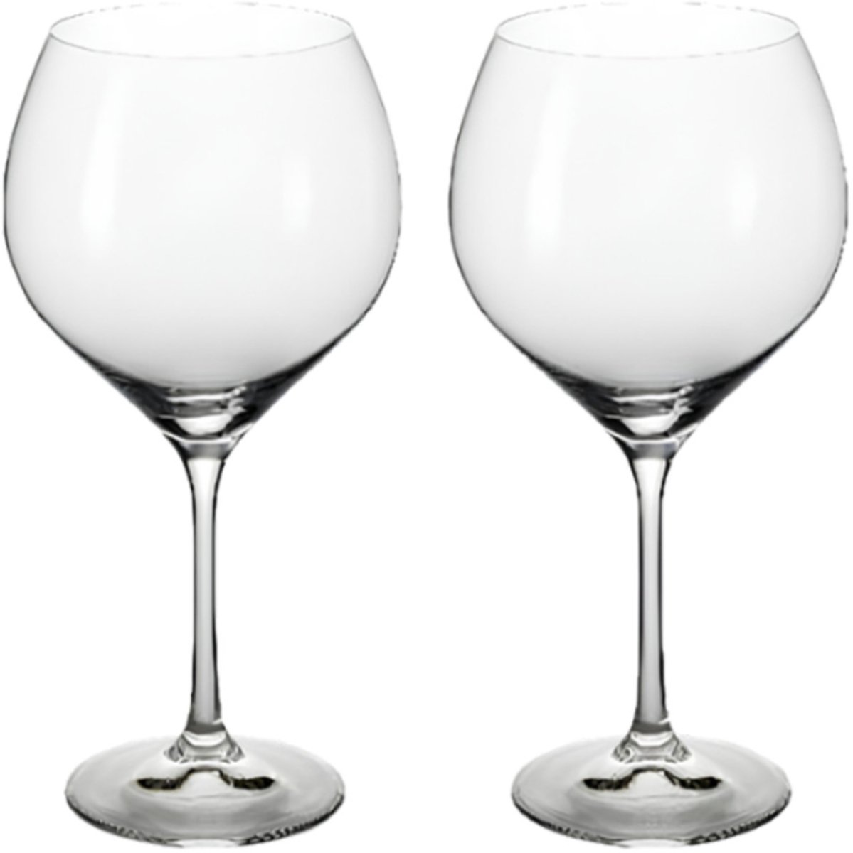 MasterChef Gin & Tonic Glazen 650 ml – 2 Stuks – Kristallijnglas – Grote Cocktailglazen met Steel – Vaatwasserbestendig