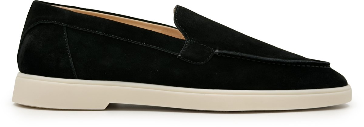 Dutch'D ® Loafer - Instapper - Zwart - Luxe - Sportief - Suede leer - Model Adore Classic - Maat 42
