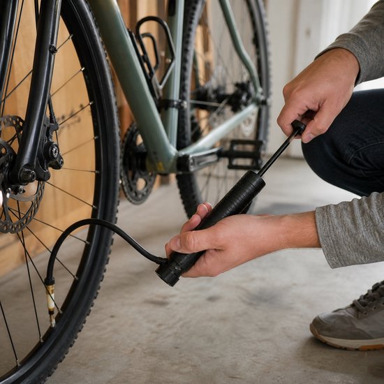 Dual-Action Handpomp met 4 Adapters - Fietspomp en Ballenpomp - Zwart — afbeelding 5