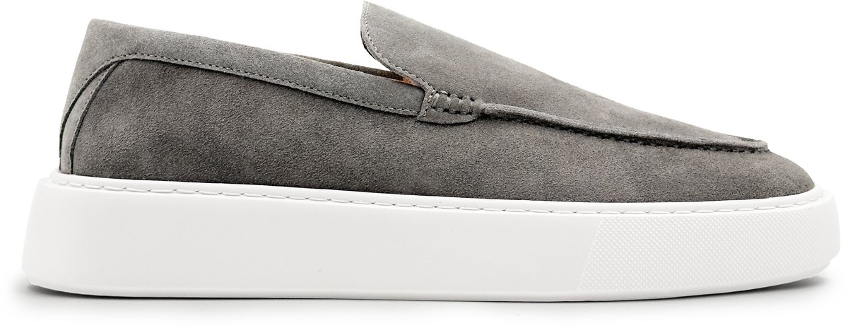 Dutch'D ® Loafers - Instapper - As Grijs - Luxe - Sportief - Suede leer - Atmos - Maat 46