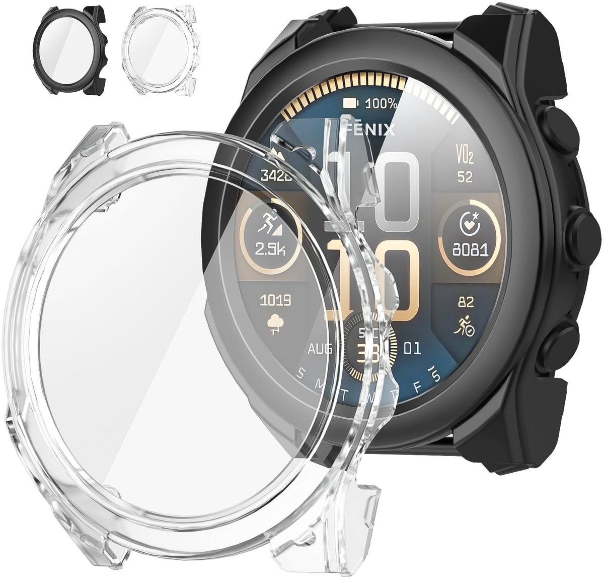 Solidchoice - 2 Stuks Tempered Glass Beschermhoes voor Garmin Fenix 8