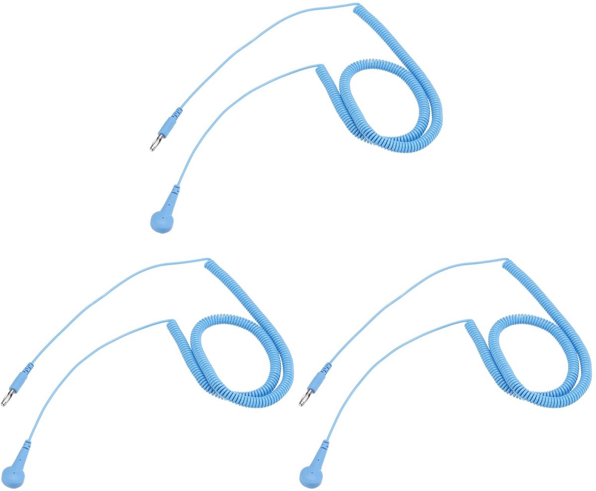 Solidchoice - 3-Pack Anti-Statistische Aardingskabel 500 cm met Bevestiging