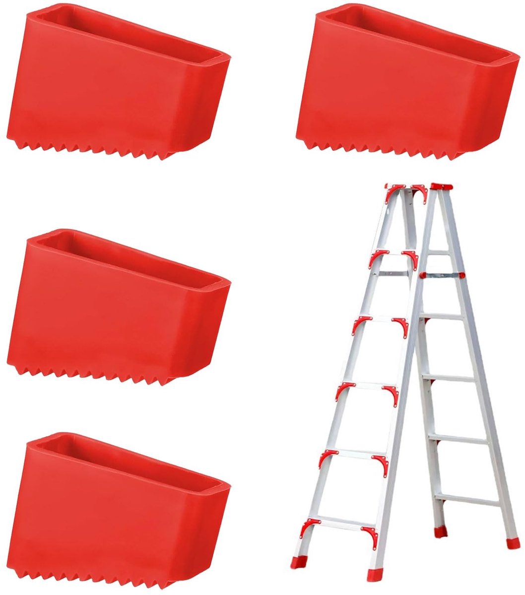 Solidchoice - 4 Stuks Rubberen Laddervoeten met Antislip