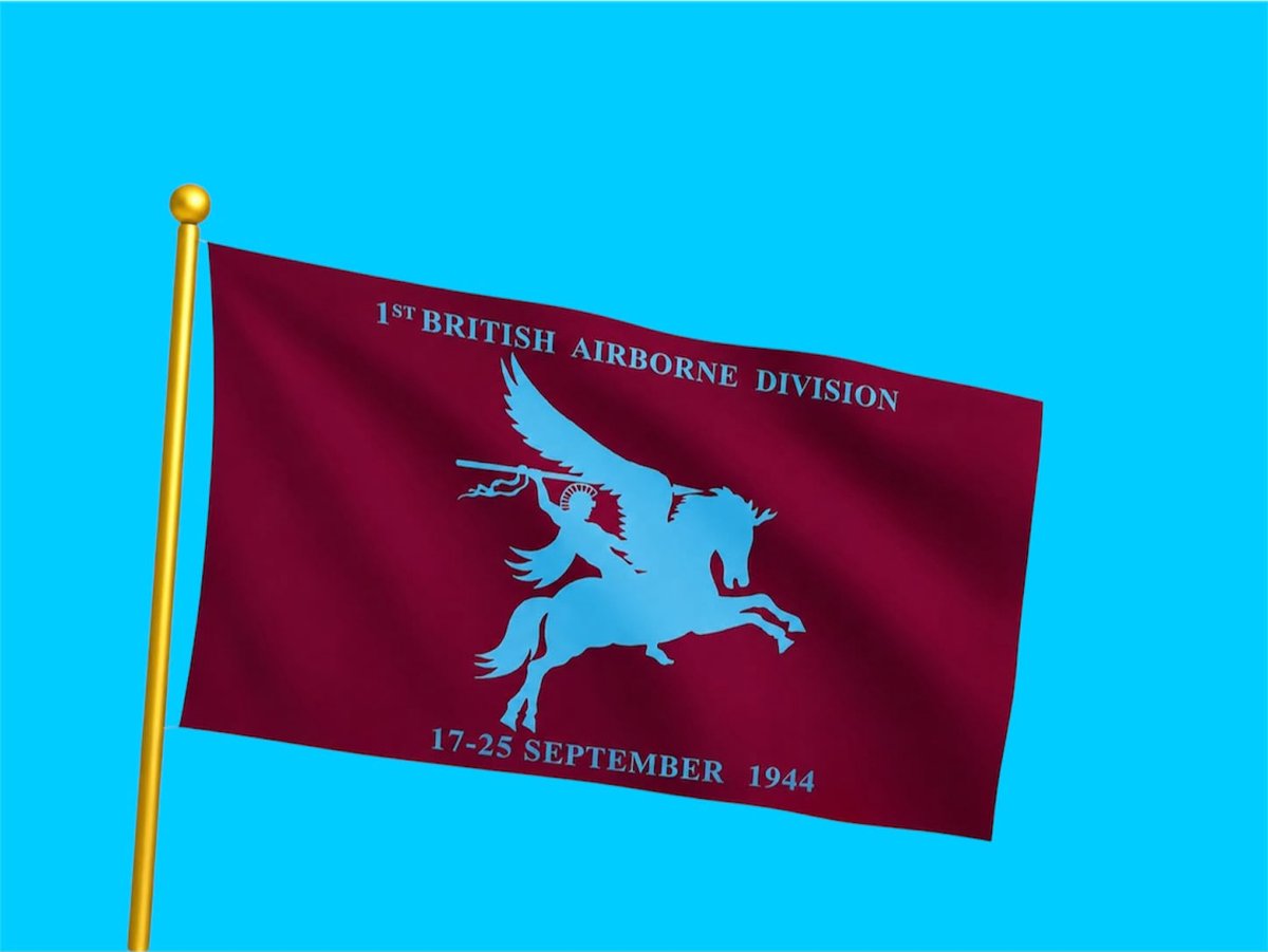 Airborne 1st British Airborne Division Vlag 200 x 300 cm | Authentieke Uitvoering | 160 Grams Spun Polyester
