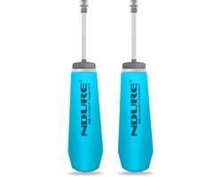 NDURE Soft Flask 500 PRO 2-Pack met Drink Straw – Handsfree Drinkfles voor Hardlopen, Trailrunning & Hiken – 2 x 500 ml – BPA-vrij