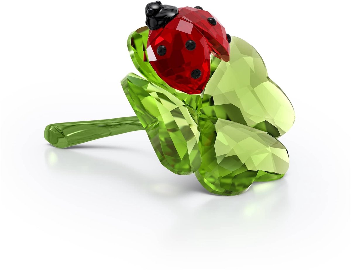 Solidchoice - Decoratieve Kristallen Figurine, Lieveheersbeestje en Klaver