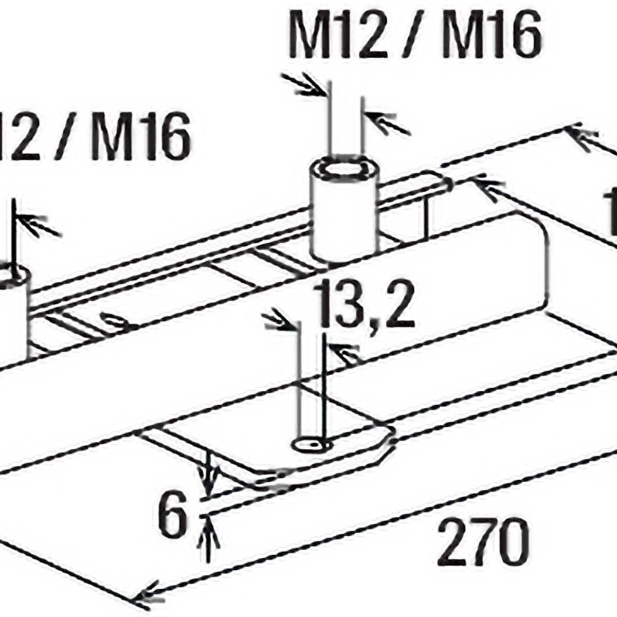 Fischer rollenslede zwaar FASH2 M12/16 (5 st.) - 567954