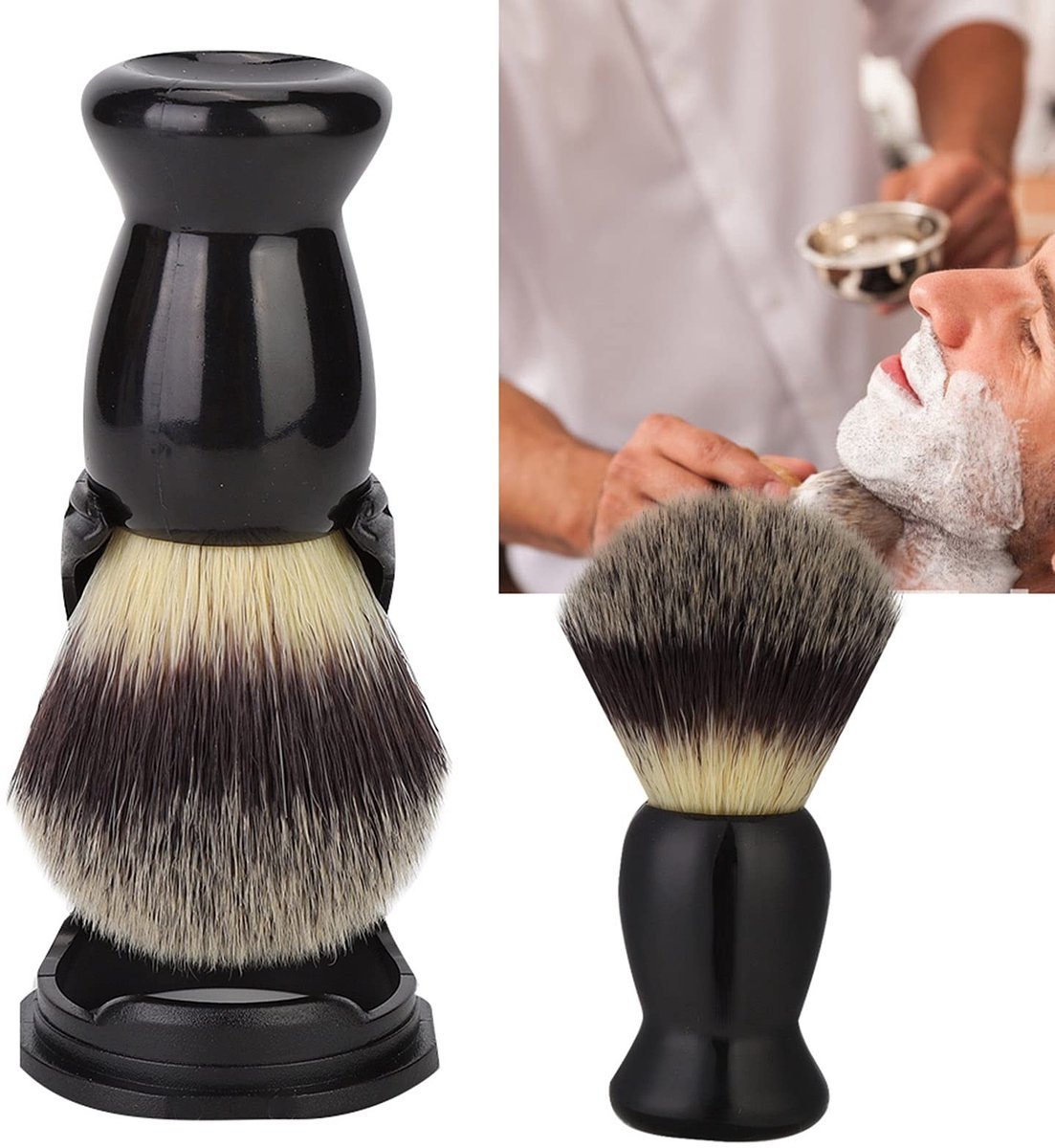 Solidchoice - Acryl Scheerkwast Houder voor Mannen