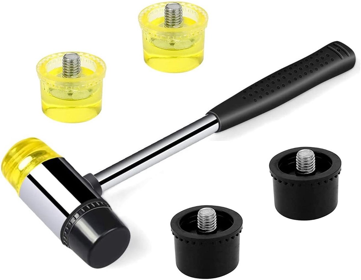 Solidchoice - Mini Rubber Hamer met Vervangbare Hamers