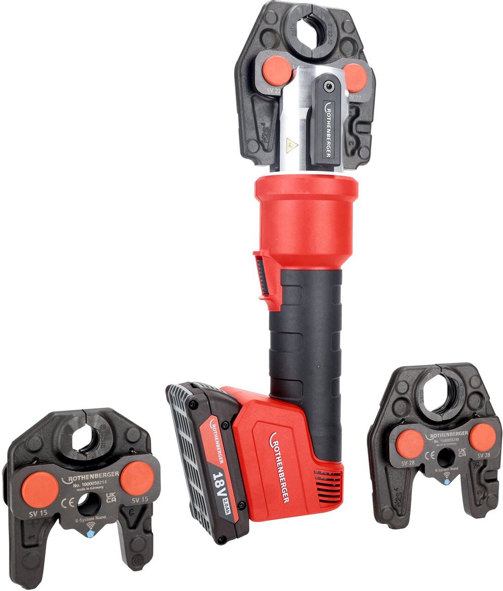 ROTHENBERGER ROMAX NANO iJAWs Set, SV, 15-22-28mm, 2Ah, AMPShare - 1000005494