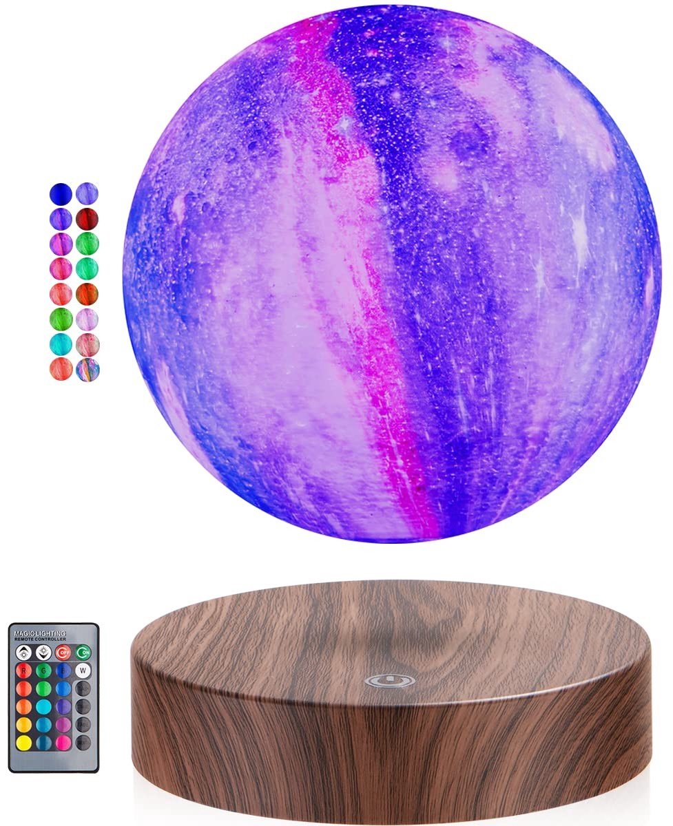 Solidchoice - Drijvende Spinnende Maanlamp met 16 Kleuren en Afstandsbediening