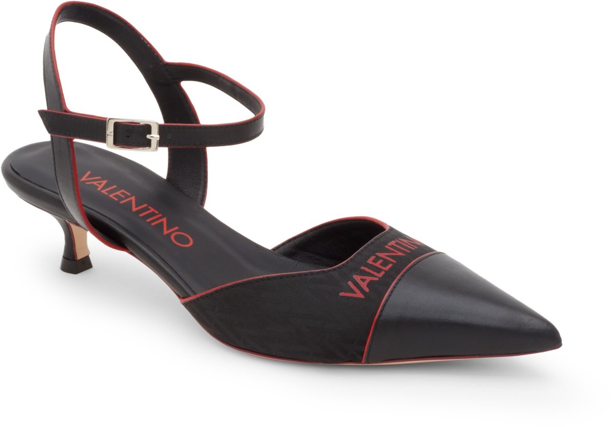 VALENTINO Dames Slingback Pump Maat 39 - Zwart / Rood